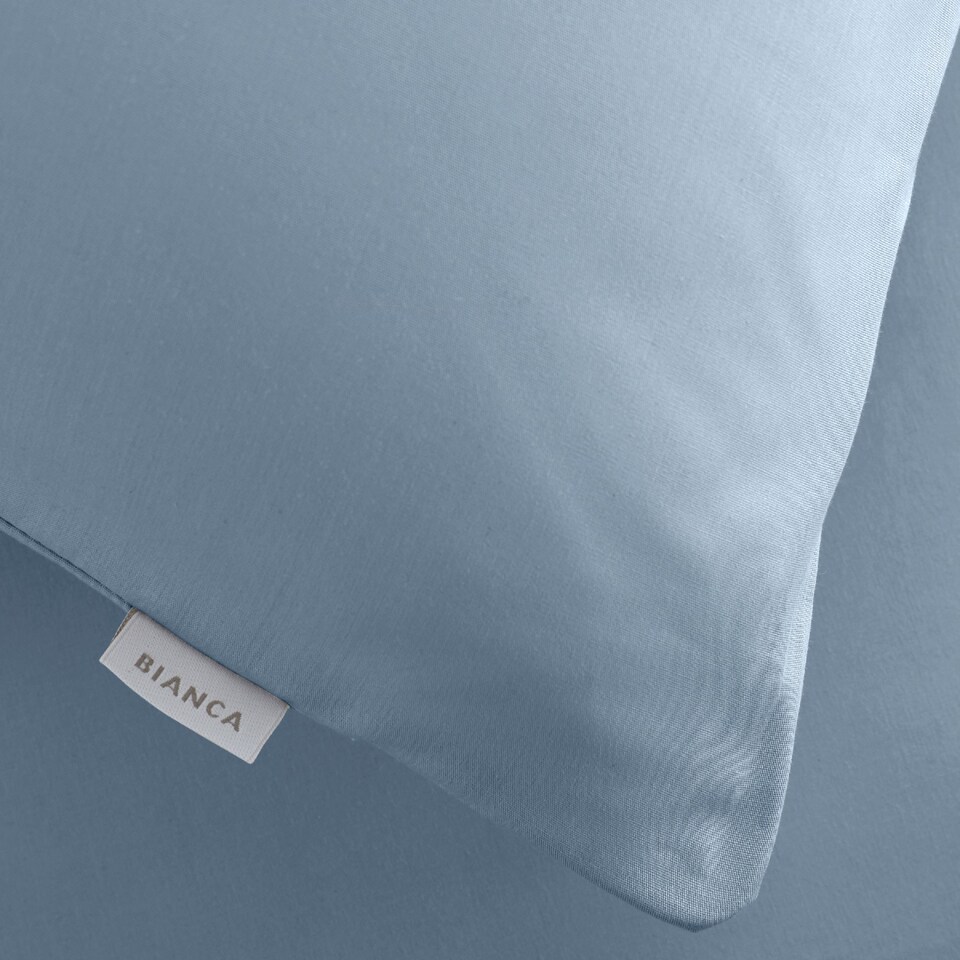 image 1 of Bianca 200 Thread Count Cotton Percale Standard Pillowcase Pair | Blue | Standard