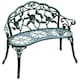 image 1 of Outsunny Garden Bench Porch Park Chair Seater Antique Rose Style Cast Aluminium