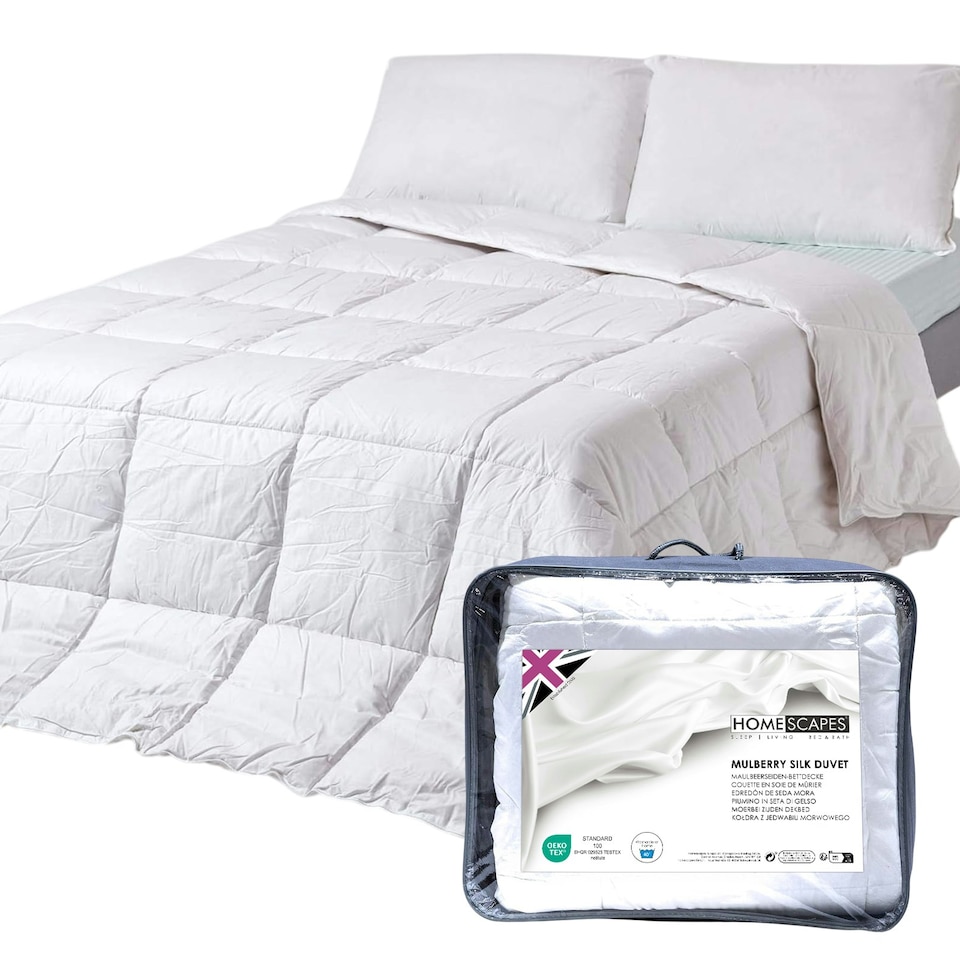 image 1 of Homescapes Mulberry Silk 13.5 Tog Duvet, Super King