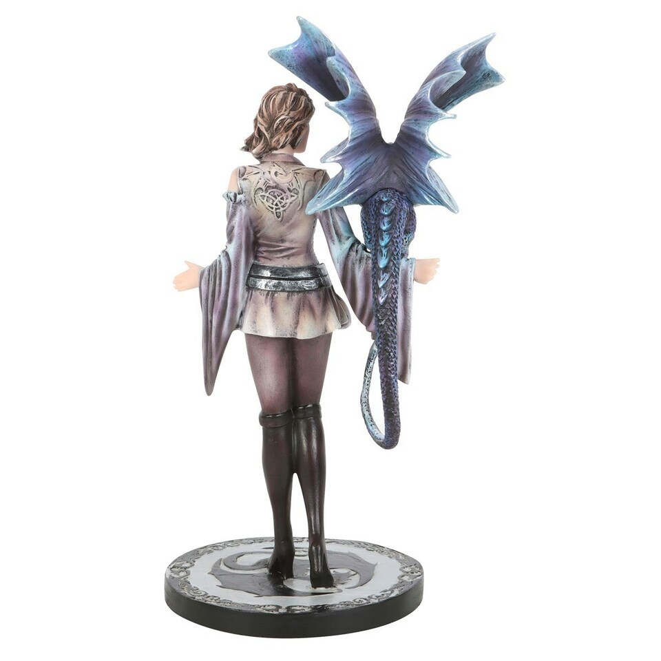 image 1 of Anne Stokes Dragon Trainer Figurine - Blue/Brown - One Size
