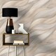 image 2 of Erismann Casual Chic Wave Vinyl Textured Wallpaper - Natural - 10m x 53cm Cream