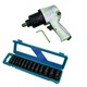 image 1 of 1/2" Drive Air Impact Wrench 406 ft/lbs + 13pc Deep Metric Impact Sockets 13 - 32mm