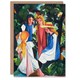 image 1 of August Macke Art Card Four Girls Colourful Oil Painting