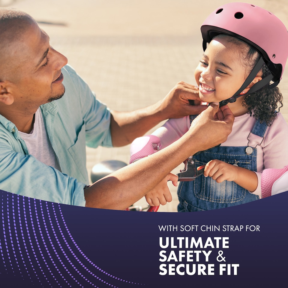 image 1 of Kayman Kids Bike Helmet with Knee Elbow and Wrist Pads for Ages 3 to 12