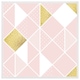 image 1 of Pink & gold geometric (Picture Frame) White | S