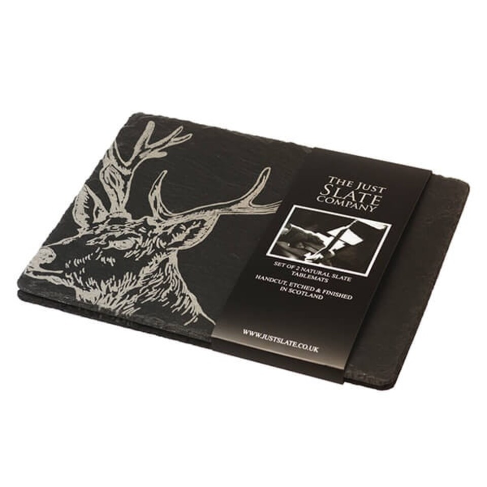 image 1 of The Just Slate Company Set of 2 Stag Slate Placemats