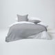 image 1 of Homescapes Black Houndstooth 100% Cotton Bedspread Throw - 225 x 255 cm Black