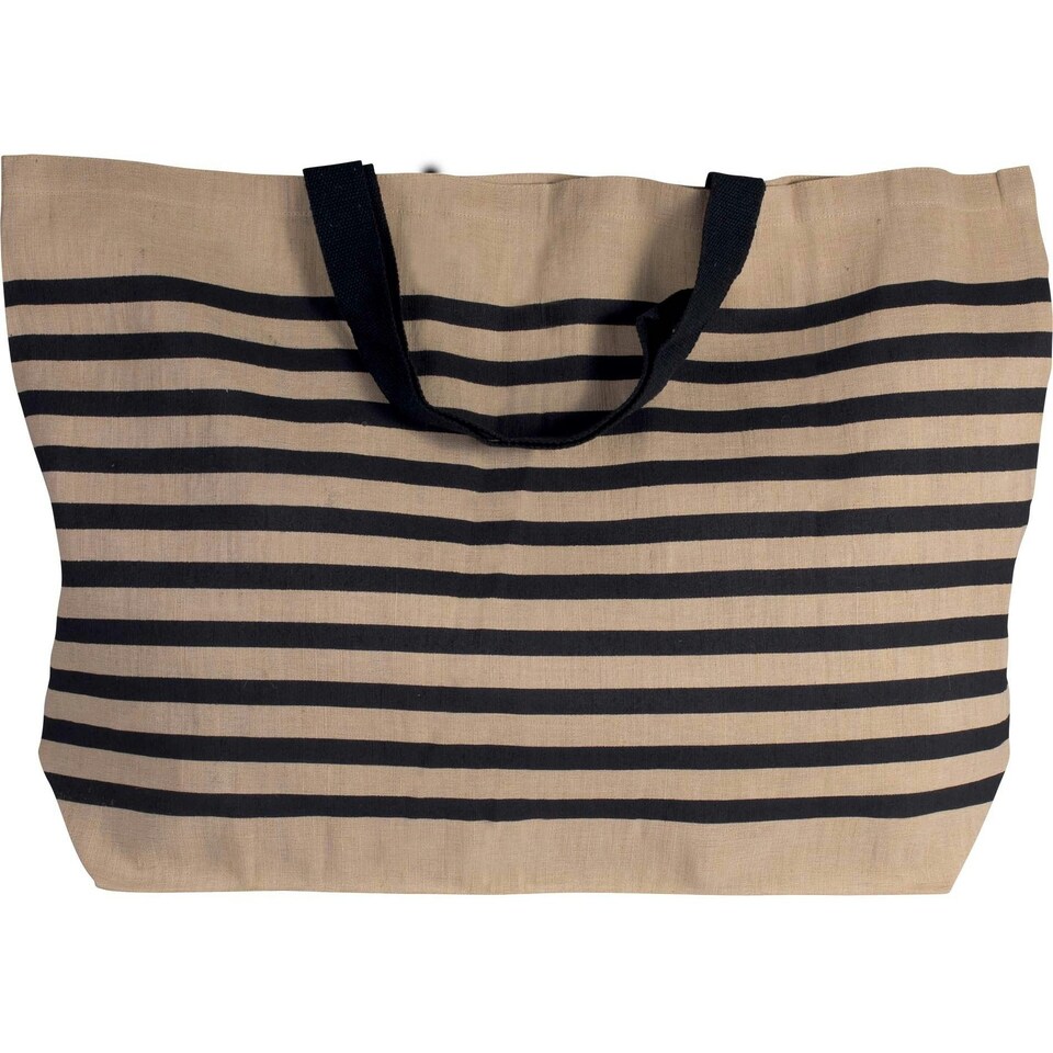 Kimood Large Juco Bag - Natural/Navy - One Size Cream