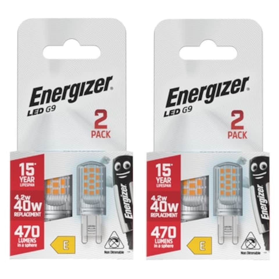 image 1 of Energizer LED G9 470lm 4.2W 6500K (Daylight) Light Bulb - Pack of 4