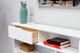 image 3 of 5ft King Size Pure white,wood,wooden low foot end, bed frame.Shaker style with shelves.