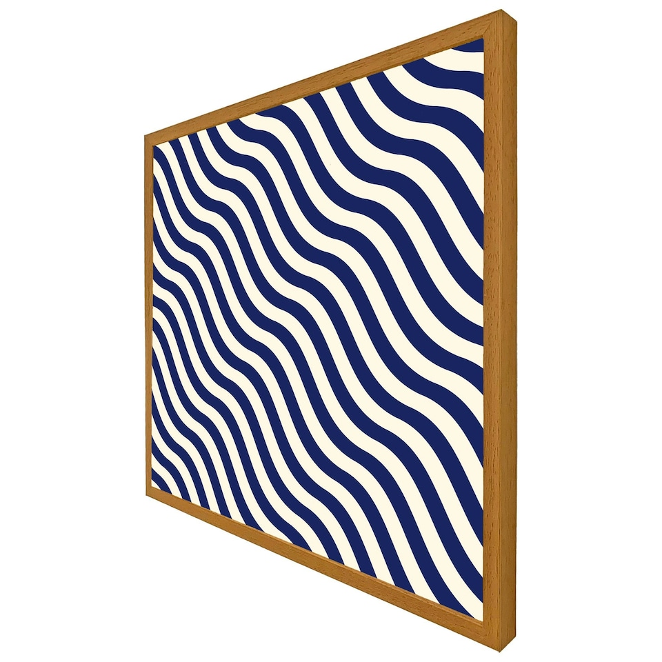 image 1 of Wavey lines (Picture Frame) White | L
