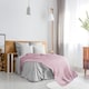 image 5 of Waffle Collection Recycled Cotton Throw in Blush Pink (70" x 100") Pink | Pink
