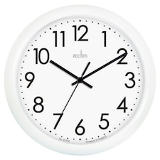 Acctim Abingdon Plastic Wall Clock - Black/White - One Size