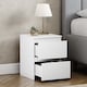 image 2 of Vida Designs Denver 2 Drawer Bedside Chest Cabinet Table Nightstand, White