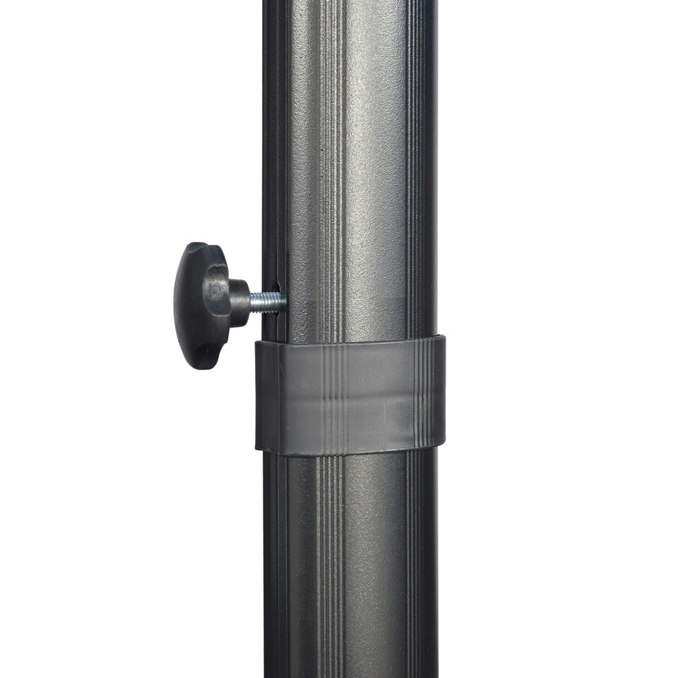 image 1 of Outsunny 2.7 x 2.7 m Cantilever Parasol Garden Umbrella w/ Cross Base Dark Grey