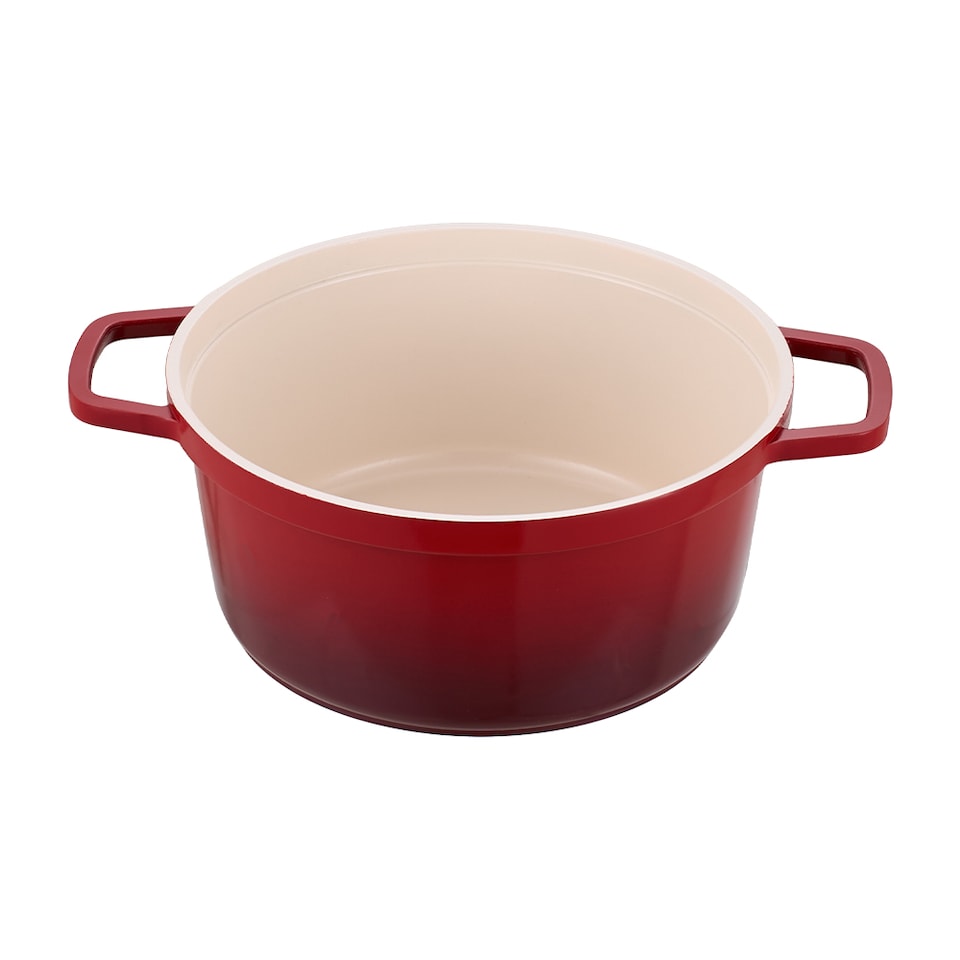 image 1 of Living and Home 4.75L Non-Stick Cast Aluminium Cooking Pot,Red | Red