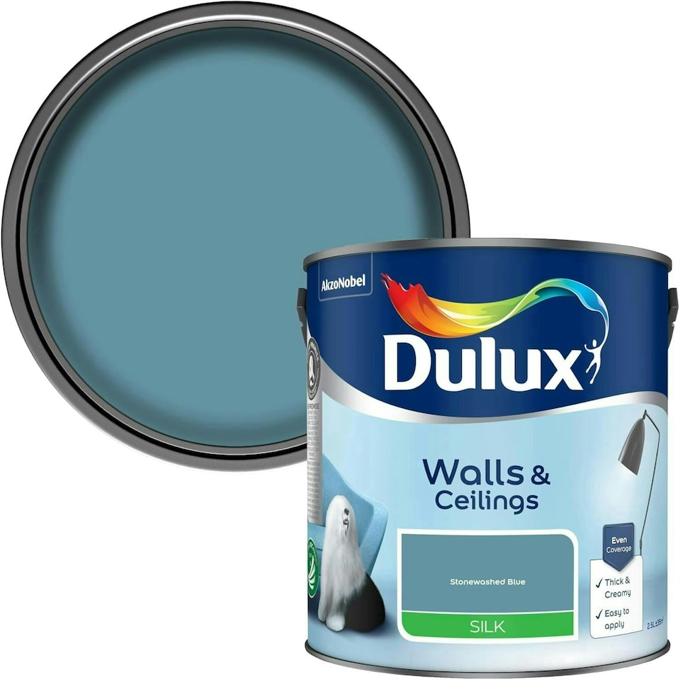 image 1 of Dulux Silk 2.5L Stonewashed Blue