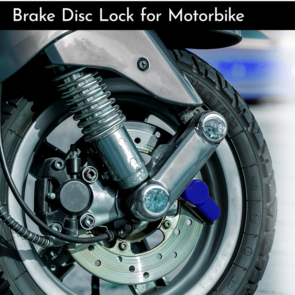 image 1 of Anti-Theft Disc Brake Lock Heavy-Duty with 2 Keys for Bicycles