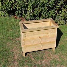 Trough Planters, Wooden Garden Pot/Tub for Plants - L40 x W80 x H40 cm - Fully Assembled Brown