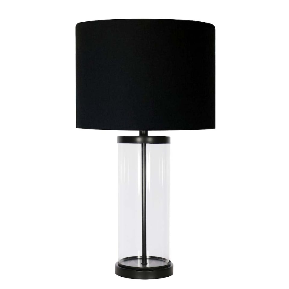 image 1 of Adelia Black & Glass Table Lamp