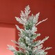 image 8 of HOMCOM 7 Foot Snow Flocked Artificial Christmas Tree Holiday with Pencil Shape