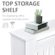 image 4 of HOMCOM Radiator Cover Painted Slatted MDF Cabinet Lined Grill 112x19x81cm
