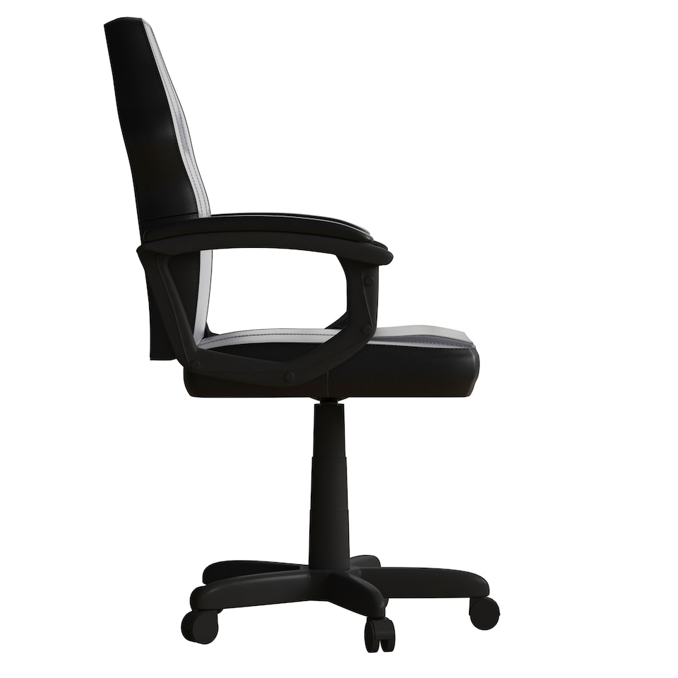 image 1 of Vida Designs Comet Racing Gaming Office Chair Computer Desk Table Chair, Grey & Black