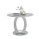 image 1 of Furniturebox Giovani Grey White High Gloss And Glass 100cm Round Dining Table