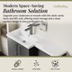 image 2 of Balterley Left-Hand Bathroom Vanity and WC Unit Combination with Basin, with Handles | Grey | Gloss Grey