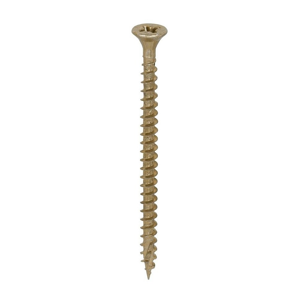 image 1 of Timco - C2 Strong-Fix Multi-Purpose Premium Screws - Industry Pack - PZ - Double Countersunk - Yellow (Size 4.0 x 60 - 1000 Pieces)