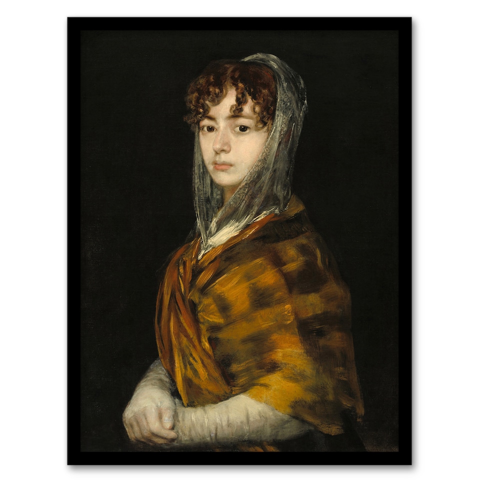 image 1 of Francisco Goya Senora Sabasa Garcia Portrait Painting Framed Wall Art Print A4
