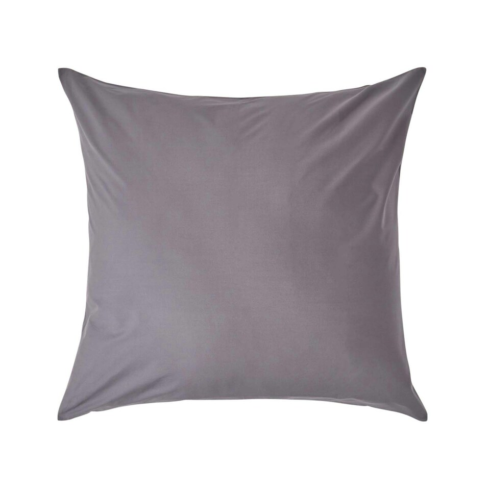 image 1 of Homescapes Dark Grey European Size Pillowcase Egyptian Cotton 200 TC - 60 x 60 cm Grey