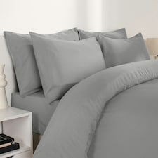 OHS 2 x Hotel Luxury Quality Bedroom Housewife Pillowcases, 50x75cm - Grey