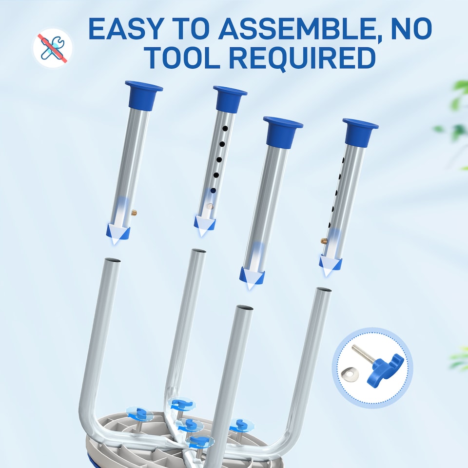 image 1 of HOMCOM 360 Swivel Seat Bath Shower Stool, Adjustable Height Shower Chair with Aluminium Frame Non-Slip Feet Chair Safe Support Home Assistance, Blue