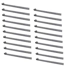 Trailer Tailgate Strap Hinge Self Colour 12.5mm Pin Weld On 460mm Long 20pc Grey