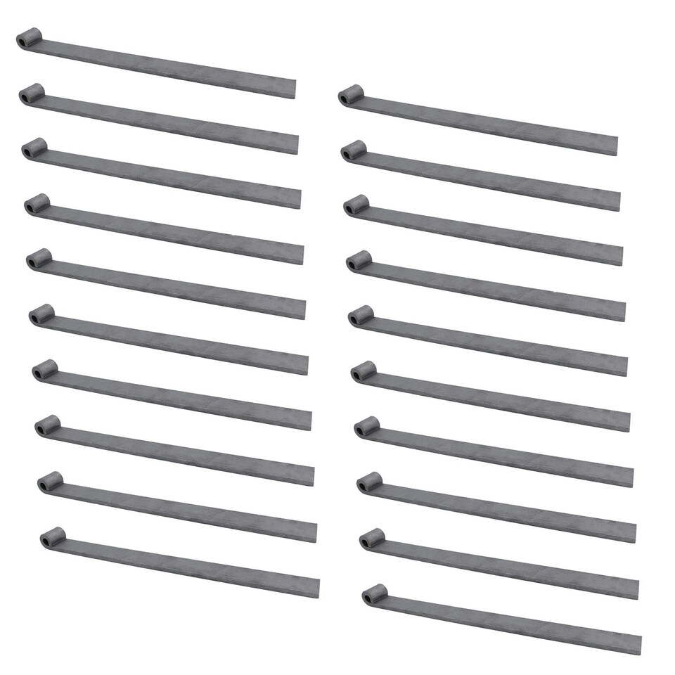 image 1 of Trailer Tailgate Strap Hinge Self Colour 12.5mm Pin Weld On 460mm Long 20pc Grey