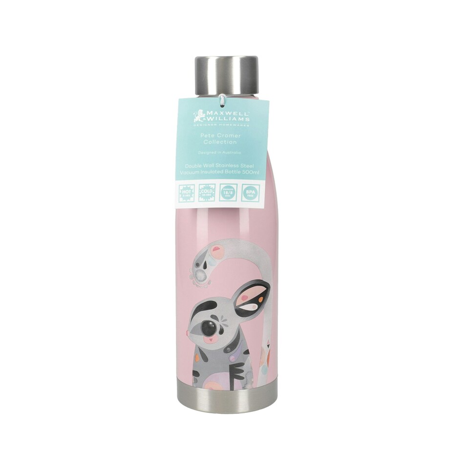 image 1 of Maxwell & Williams Water Bottle Pink Insulated 500ml