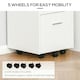image 4 of Vinsetto Mobile File Cabinet Lockable Documents Storage w/ 5 Wheels Black