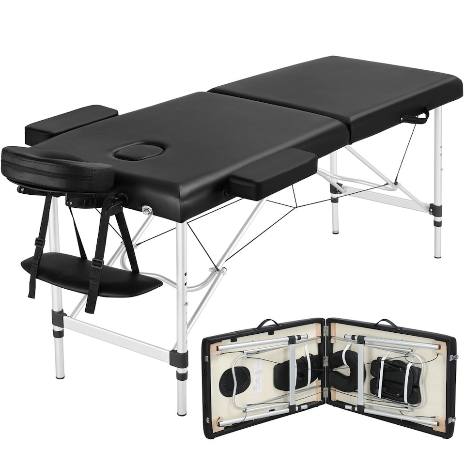 image 1 of Yaheetech Portable Folding Massage Bed with Headrest