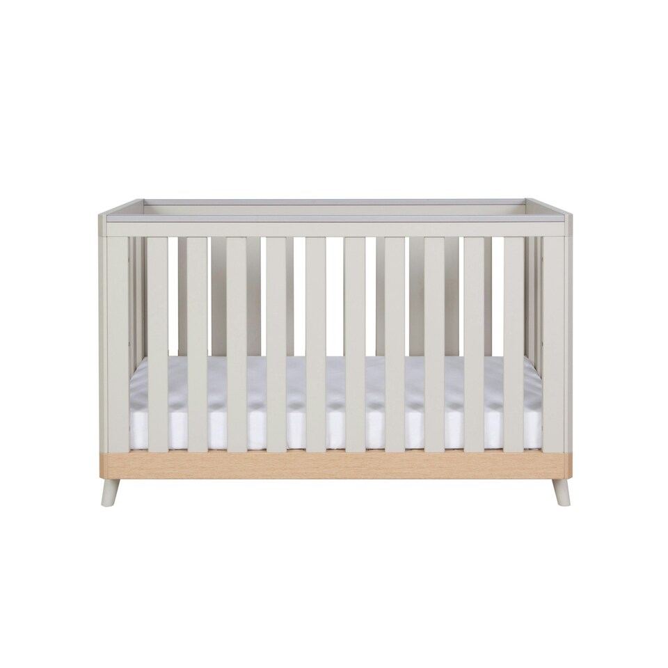 image 1 of Tutti Bambini Hygge Mini Cot Bed - Light Oak/White Sand