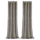 image 1 of Dark Taupe Velvet Darkening Eyelet Curtains - 46x63 Inch Drop - Pair | Cream | One Size