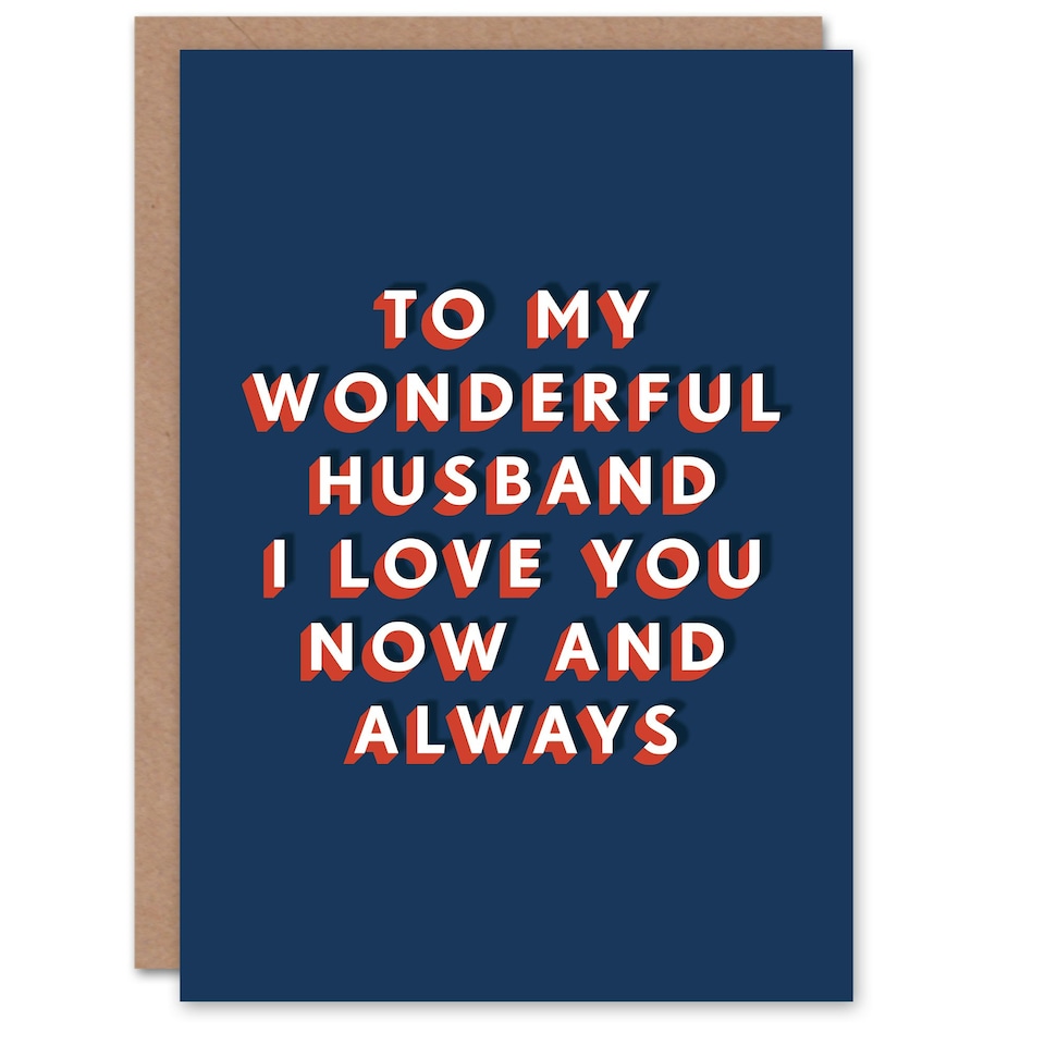 image 1 of Wonderful Love You Now And Always Sincere For Him Husband Birthday Card
