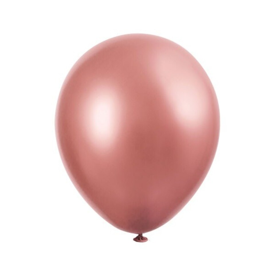 image 1 of Pack of 25 Rose Gold Platinum 11" Latex Balloons