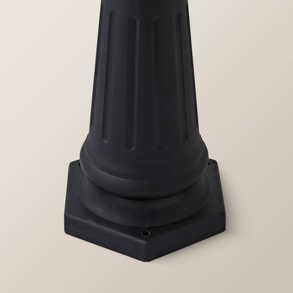 image 1 of ValueLights Black 3 Way IP44 Outdoor Garden Post Light Warm White Bulbs | Black