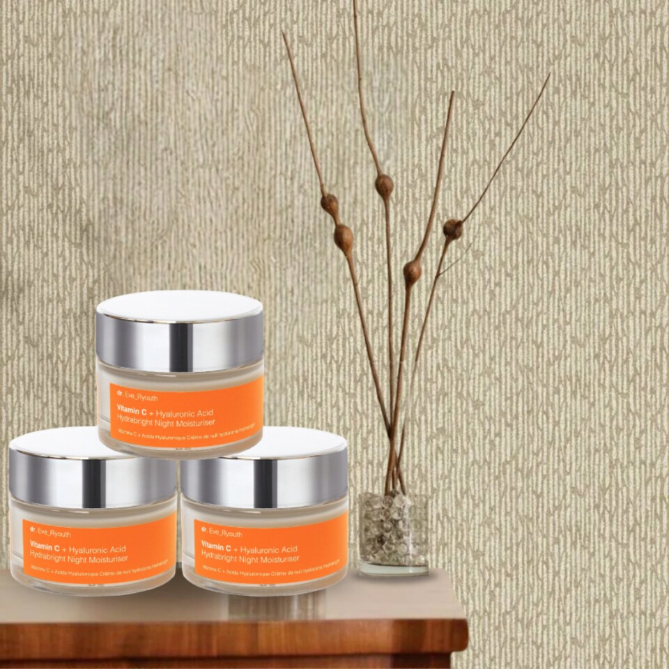 image 1 of Dr. Eve_Ryouth 3 X Vitamin C + Hyaluronic Acid Hydrabright Night Moisturiser 50ml