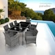 image 8 of Garden Furniture Set Almansa - 8 chairs, dining table, with protective cover | Grey | mottled grey/grey | 60 x 55 x 83 cm | 1