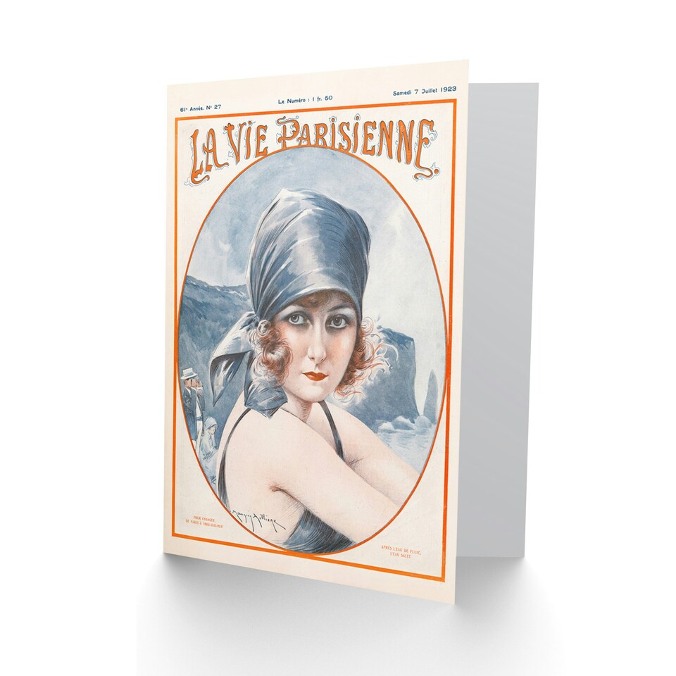 image 1 of La Vie Parisienne Portrait Woman Water France Paris Card