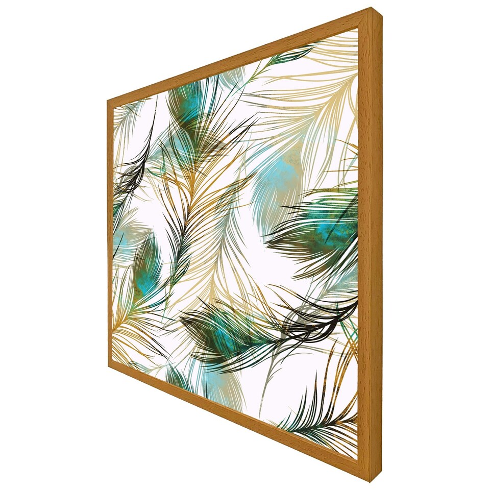 image 1 of Imprints peacock feathers (Picutre Frame) Black | XS