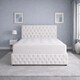 image 2 of 3FT Single White Plush Velvet Divan Bed With Headboard & Footboard and Memory Sprung Mattress 2 Drawers Right Side Laying in Bed
