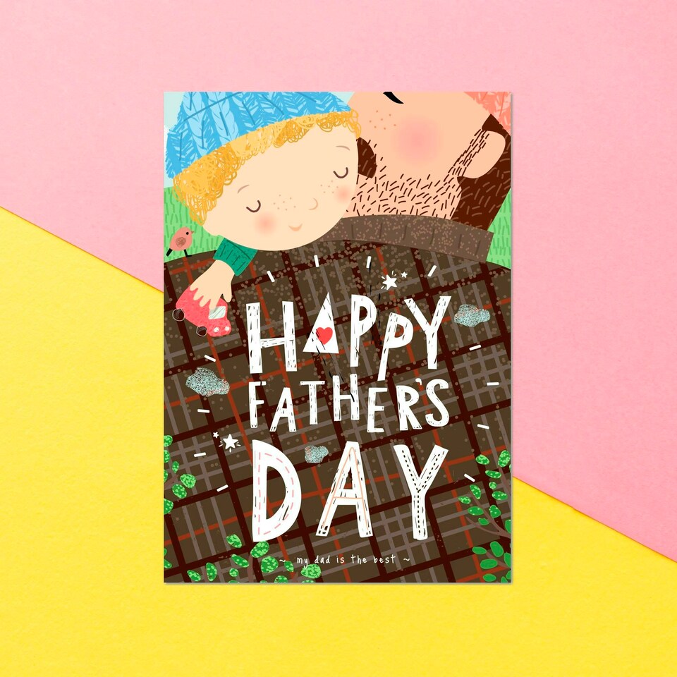 Hipster Dad Greetings Card